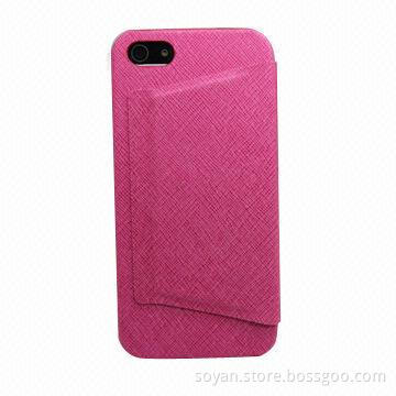 Book-opened Design Pink PU Leather Case for Apple iPhone Series with Many Other Color and OEM Models